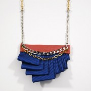 Collier bleu corail haute couture Louise