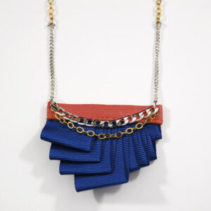 Collier bleu corail haute couture Louise