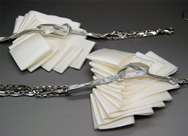 Bijou de tête ou headband mariage vintage plissé art déco