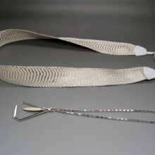 Headband mariée Betty et bijou de dos passementerie ivoire et argent