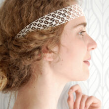 Headband dentelle mariée Soline mariage rétro ByrdCeeDesign