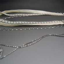 Headband dentelle et soie Arij mariage rétro ByrdCeeDesign