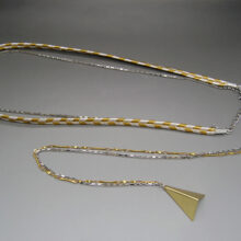 Headband Annabelle or et argent avec bijou de dos ByrdCeeDesign