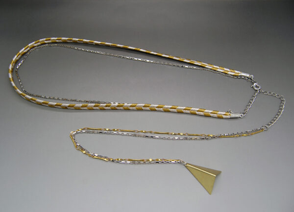 Headband Annabelle or et argent avec bijou de dos ByrdCeeDesign