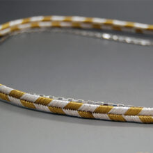 Headband Annabelle or et argent avec bijou de dos ByrdCeeDesign