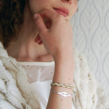 Bracelet or et argent géométrique Sigrid créateur ByrdCeeDesign