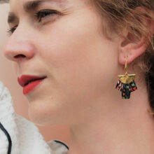 Boucles d’oreilles Josie soie or créateur Lyon L'Orangerie Bijoux