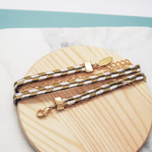 Bracelet Annabelle or et argent modulable L'Orangerie Bijoux