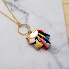 Collier Bertille bijou soie et or L'Orangerie Made In France