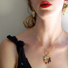 Collier Bertille bijou soie et or L'Orangerie Made In France