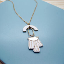 Collier sautoir Ioan soie ivoire or bijou mariage L'Orangerie
