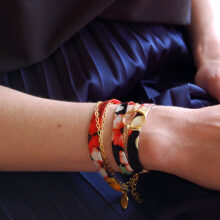 Bracelet Elliot bleu doré modulable L'Orangerie Bijoux