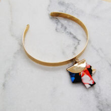 Bracelet jonc Paula soie or Made In France L’Orangerie Bijoux