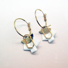 Boucles d’oreilles Flore créoles soie made in France L’Orangerie Bijoux