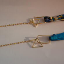 Bracelet Harper soie bleu paon or L’Orangerie Bijoux Made in France