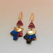 Boucles d’oreilles Anis soie bijou made in France L’Orangerie Bijoux