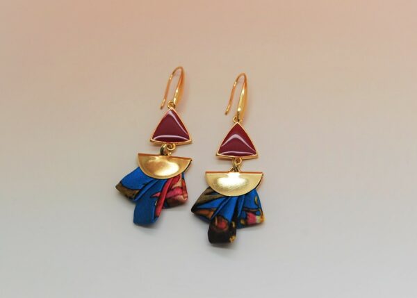 Boucles d’oreilles Anis soie bijou made in France L’Orangerie Bijoux