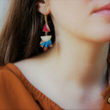 Boucles d’oreilles Anis soie bijou made in France L’Orangerie Bijoux