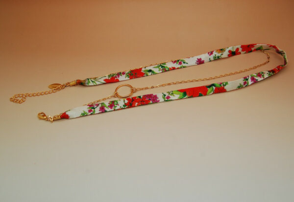 Bracelet soie Romane soie lyonnaise fleurs modulable made in France L’Orangerie