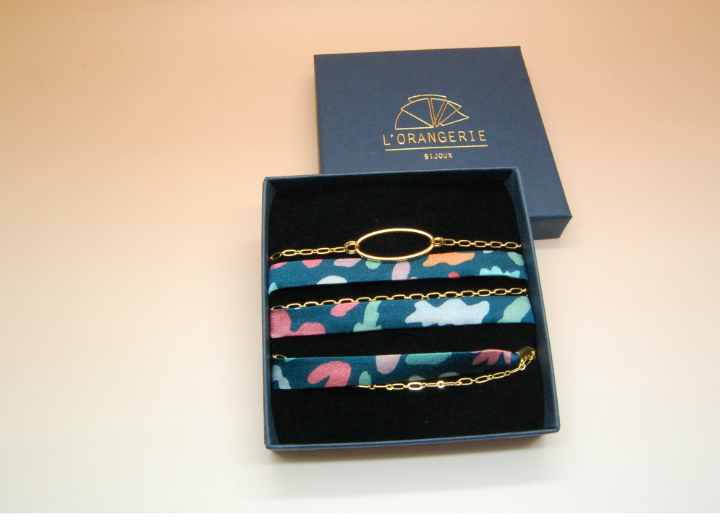 Bracelet soie Suzanne modulable made in France L’Orangerie Bijoux