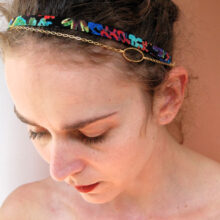 Bracelet soie Barbara modulable made in France L'Orangerie Bijoux