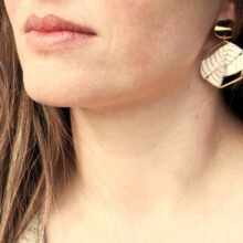 Boucles d'oreilles Renato blanc doré L'Orangerie Bijoux mariage