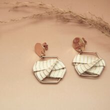 Boucles d'oreilles Renato blanc doré L'Orangerie Bijoux mariage