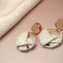 Boucles d'oreilles Sophia blanc doré L'Orangerie Bijoux mariage