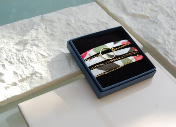 Bracelet soie Claire modulable L'Orangerie Bijoux