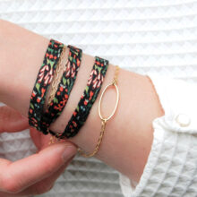 Bracelet soie Ludmila modulable L'Orangerie Bijoux Bracelet soie Ludmila modulable L'Orangerie Bijoux