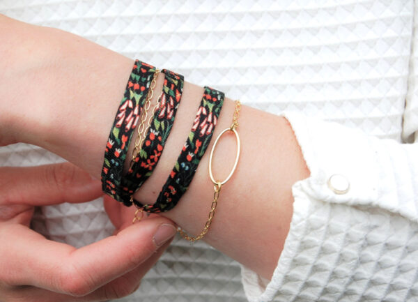 Bracelet soie Ludmila modulable L'Orangerie Bijoux