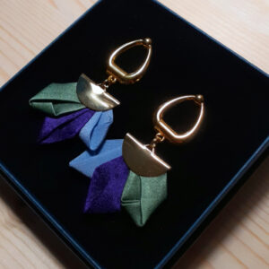 Boucles d'oreilles Iris soie L'Orangerie Bijoux Couture