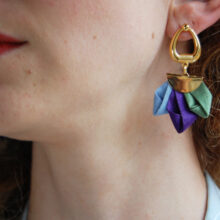 Boucles d'oreilles Iris soie L'Orangerie Bijoux Couture