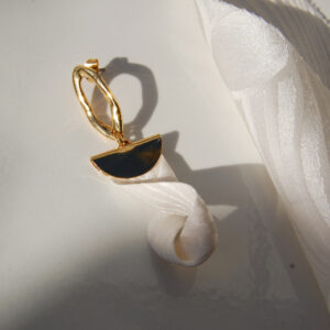 Boucles d'oreilles Cosima soie blanche doré L'Orangerie Bijoux