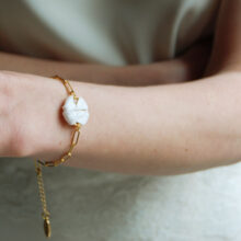 Bracelet Edel soie blanche doré L'Orangerie Bijoux