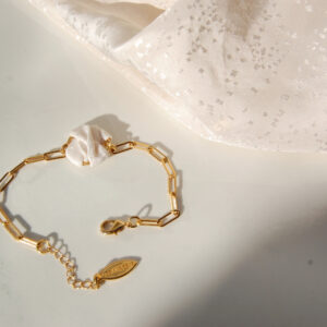 Bracelet Edel soie blanche doré L'Orangerie Bijoux