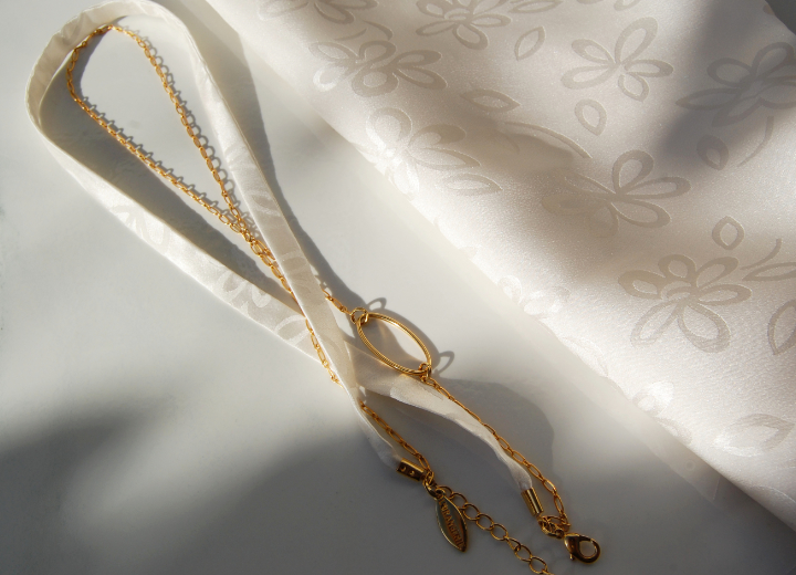 Bracelet soie blanc Narjis modulable L'Orangerie Bijoux Bracelet soie blanc Narjis modulable L'Orangerie Bijoux