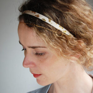 Bracelet soie blanc doré Wallis modulable L'Orangerie Bijoux